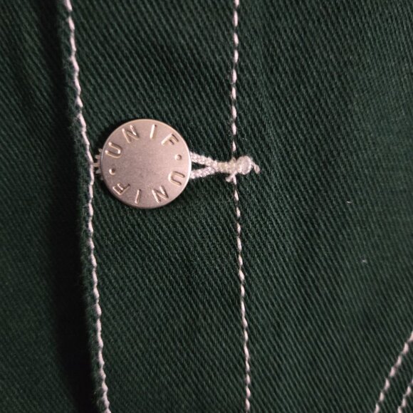Unif NWT Denim Jacket Holy Green 3/4 Sleeve ASO TV 911/ Scream/The Fosters SizeS - Picture 13 of 16